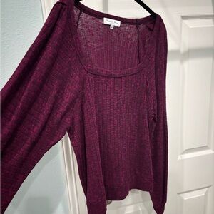 Michael Stars Deep Burgundy Blouse